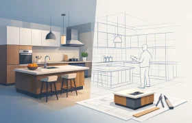 تصميم مطبخ ثلاثي الابعاد قبل التنفيذ