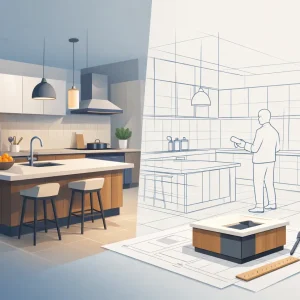 تصميم مطبخ ثلاثي الابعاد قبل التنفيذ