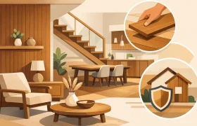 ديكورات خشبية داخلية للمنازل تدوم وتليق