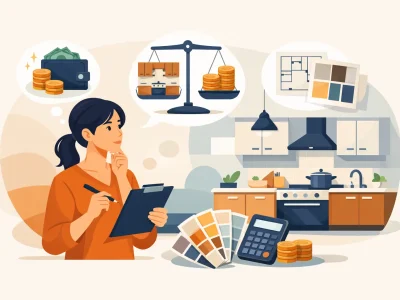 طريقة اختيار مطبخ حسب الميزانية بذكاء