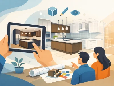 مراجعة خدمة التصميم ثلاثي الأبعاد قبل تنفيذ مطبخك