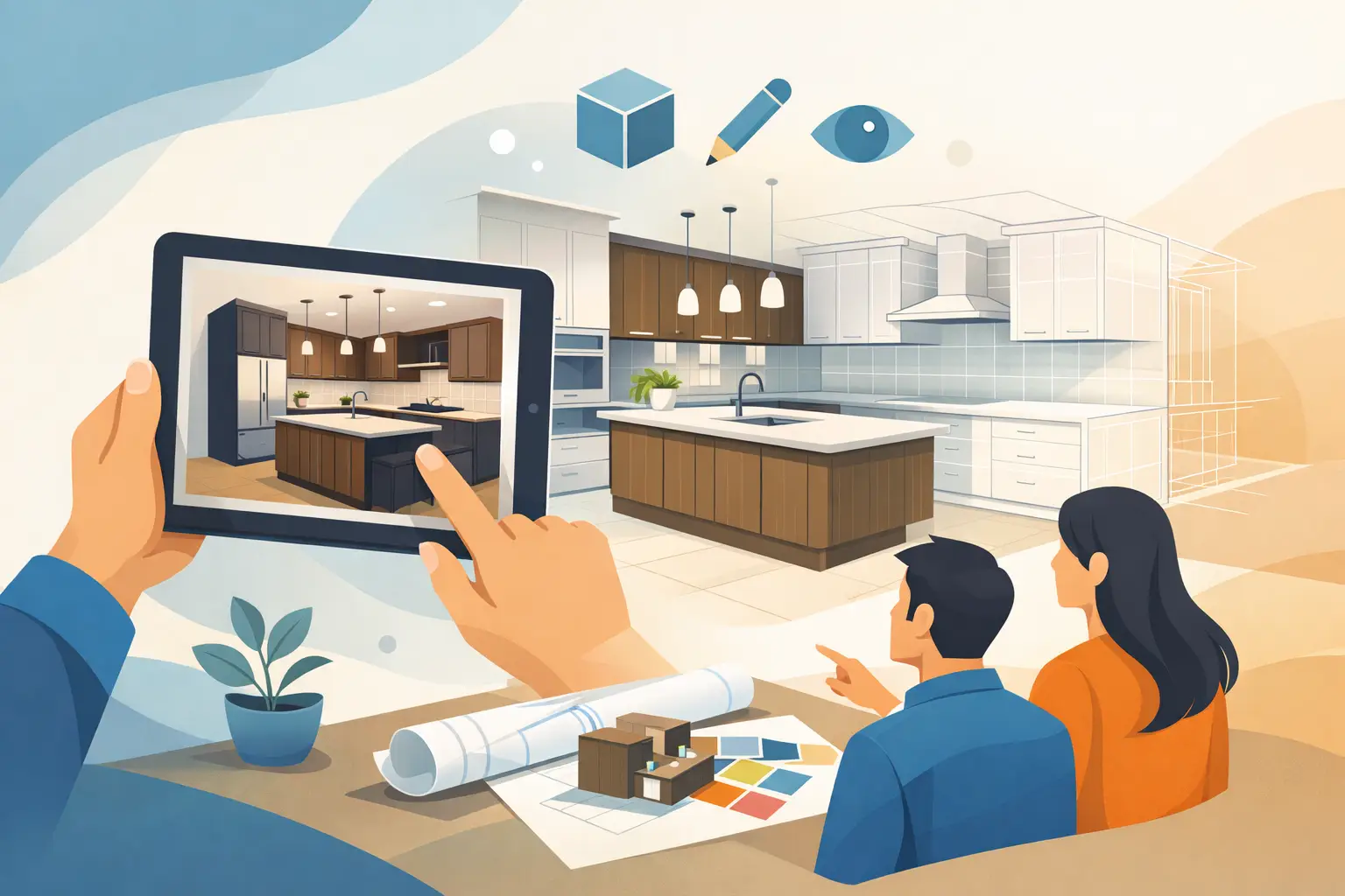 مراجعة خدمة التصميم ثلاثي الأبعاد قبل تنفيذ مطبخك
