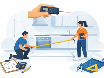 كيفية قياس مساحة المطبخ قبل التصميم والتركيب