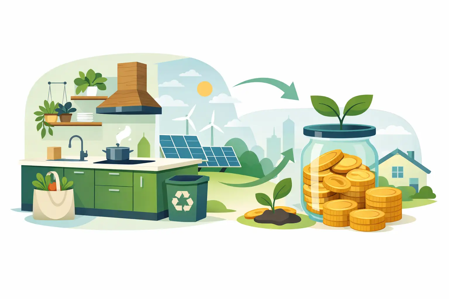 هل المطابخ المستدامة توفر المال على المدى الطويل؟